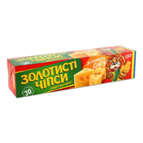 Чипси Золотисті зі смаком сиру, 100г