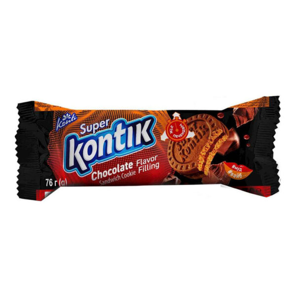 Печиво-сендвіч КОНТІ "Super Kontik" з начинкою зі смаком шоколаду 76г