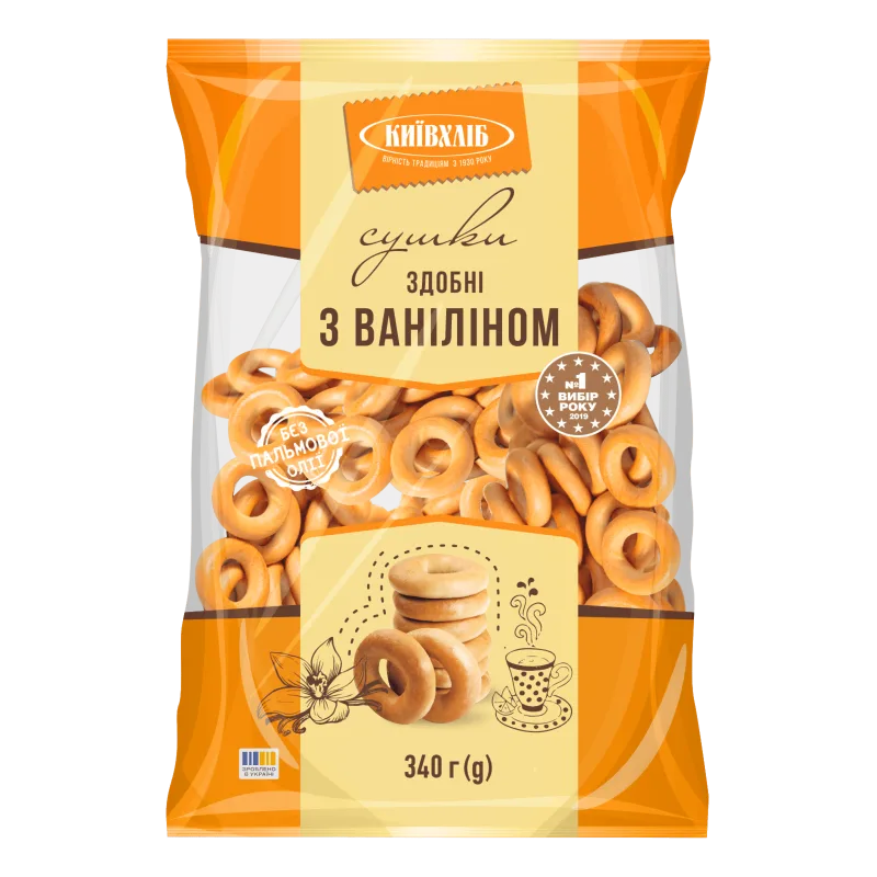 Сушка «Київхліб» «Ванільна», 340 г