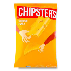 Чіпси Chipsters зі смаком натурального сиру, 60 г
