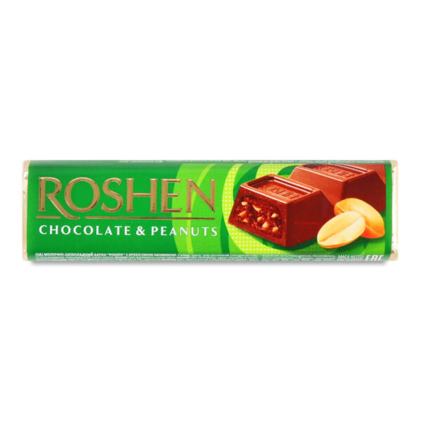 Батон Roshen Double peanuts молоч-шоколадний з арахісом, 39г