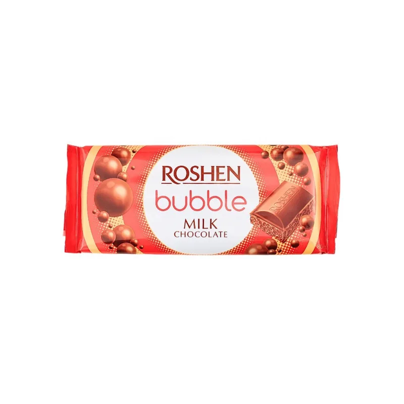 Молочний шоколад з бульбашками Roshen, 80 г