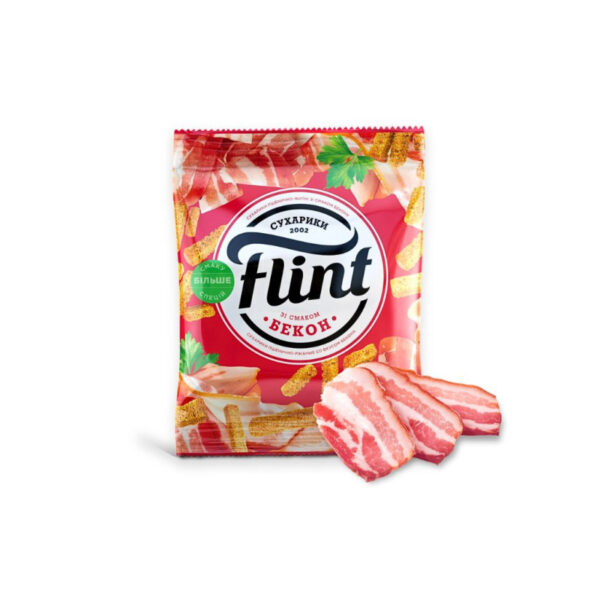 Сухарики пшенично-житні зі смаком бекон “Flint” 70г