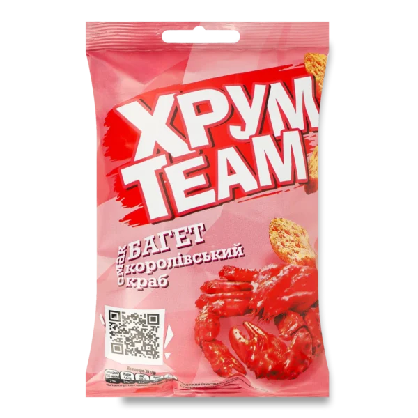 Сухарики ХрумTeam Багет Королівський краб, 60г
