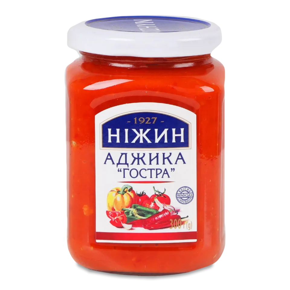 Аджика «Ніжин» гостра (скляна банка), 300 г
