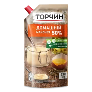 Майонез Торчин Домашній 50% д/п, 520г