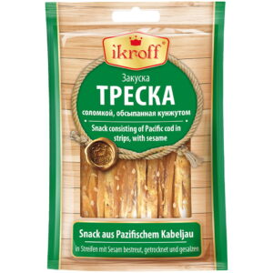Тріска сушена соломкою з кунжутом 36г