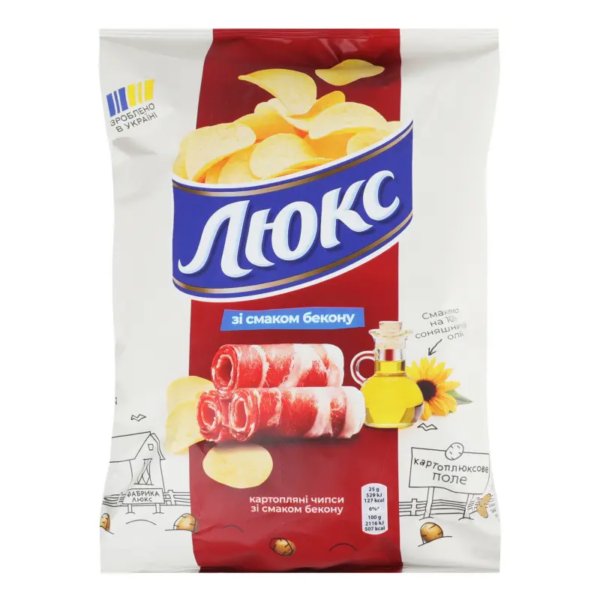Чипси картопляні зі смаком бекону „Люкс” 125г